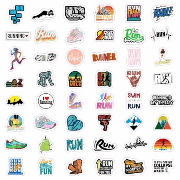 BulbaCraft Running Stickers - Ideal for Runners and Gifts