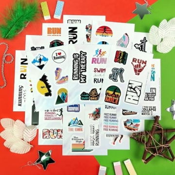 BulbaCraft Running Stickers - Ideal for Runners and Gifts