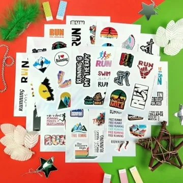 BulbaCraft Running Stickers - Ideal for Runners and Gifts