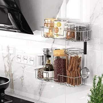 AmazerBath Adhesive Shower Caddy - No Drilling, Rustproof