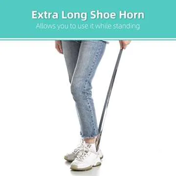 31.5" Long Shoe Horn, Shoe Horn Long Handle for Seniors, Metal Shoe Horn, for Men and Women, Extra long Shoes Horn, Long Handled Shoe Horn for Boots and Shoes