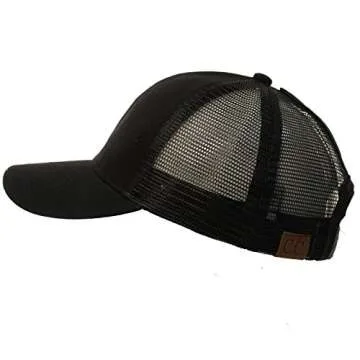 C.C Ponytail Messy Buns Trucker Cap - Stylish and Functional