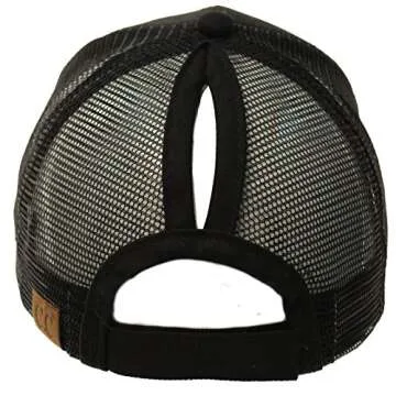 C.C Ponytail Messy Buns Trucker Cap - Stylish and Functional