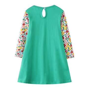 HILEELANG Toddler Girls Long Sleeve Appliques Dress Winter Cotton Casual Playwear Jersey Shirt Dress...