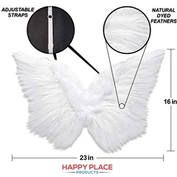 HAPPY PLACE Angel Wings with Adjustable Straps for Any Event