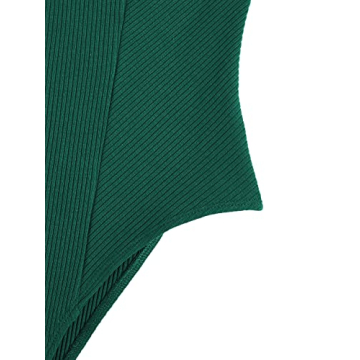 Milumia Women's Ribbed Spaghetti Strap Bodysuit Top