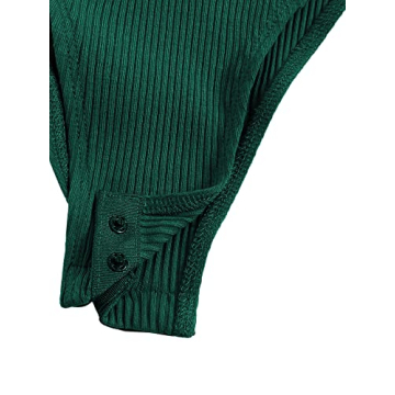 Milumia Women's Ribbed Spaghetti Strap Bodysuit Top