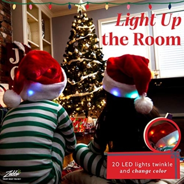 Winks Plush Santa Hat with LED Lights - Holiday Fun!