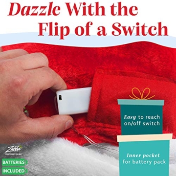 Winks Plush Santa Hat with LED Lights - Holiday Fun!