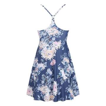 ZAFUL Women One Piece Swimsuit Maternity Tummy Control Bathing Suit Plus Size Slimming Swim Dress Full Coverage Modest Swimwear Ruffle Ladies Vintage Swimdress 2024 Navy Floral XXL