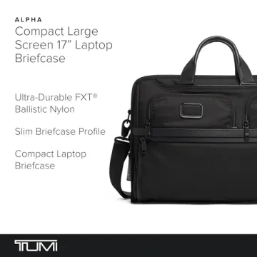 TUMI Alpha Compact Laptop Briefcase for 17" Devices