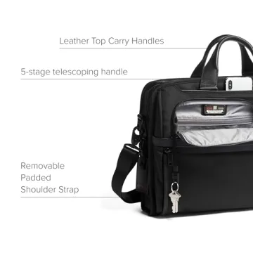 TUMI Alpha Compact Laptop Briefcase for 17" Devices
