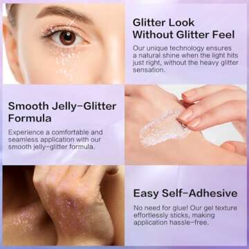 LANGMANNI Holographic Body Glitter Gel for All Occasions