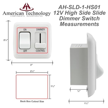 12 Volt DC Dimmer Switch - Adjustable LED Lighting for RVs