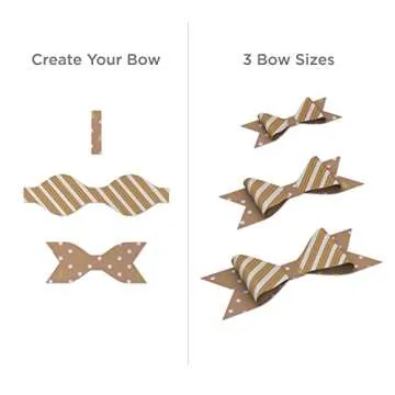 Hallmark Holiday Wrapping Paper with Optional DIY Bow Templates on Reverse (3 Rolls: 120 sq. ft. ttl) Kraft and Gold Christmas Trees, Stripes, Solid Kraft for Christmas, Hanukkah, Weddings, Birthdays, Tri-Pack (0005JXW1059), Brown Gold