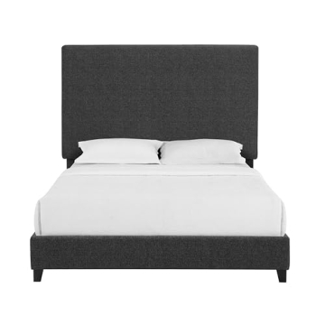Bridgevine Home Upholstered Platform Bed - Queen Size in Charcoal Grey