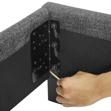 Elegant Bridgevine Queen Upholstered Bed in Charcoal Grey