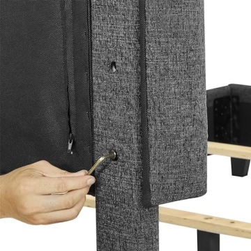 Elegant Bridgevine Queen Upholstered Bed in Charcoal Grey