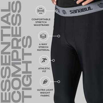Sanabul Compression Tights for Men - Workout Essential