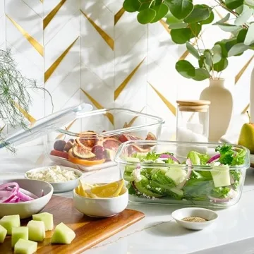 Airtight Glass Food Storage Containers Set for Meal Prep