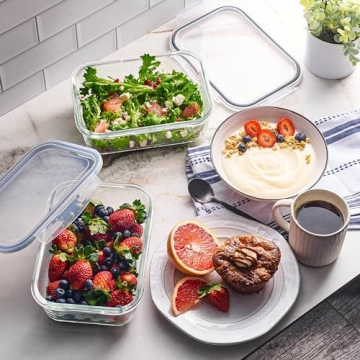 Airtight Glass Food Storage Containers Set for Meal Prep