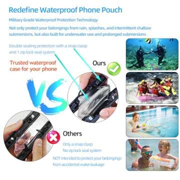 AiRunTech Waterproof Phone Pouch,Waterproof Phone Case with Lanyard Protector for iPhone 16 15 14 13 12 11 Pro Max,Waterproof Cellphone Bag Beach Cruise Ship Essentials Vacation Accessories