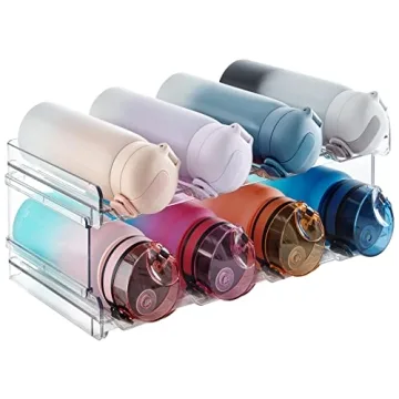 Lifewit Stackable Water Bottle Organizer/Holder for Cabinet Fridge, Kitchen Pantry Organization and ...