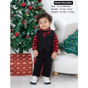 Stylish Baby Boy Plaid Suit for Special Occasions
