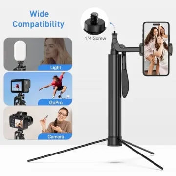 Durable 72-Inch Tripod & Selfie Stick for Cameras