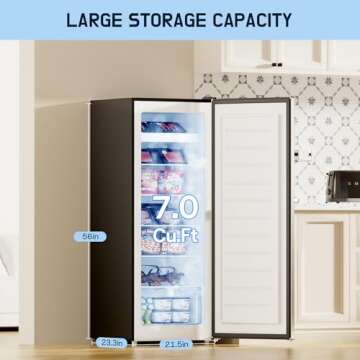 Upstreman 7.0 Cu.Ft Convertible Upright Freezer