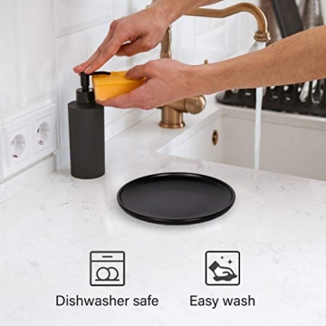 BonNoces Elegant Black Dinner Plates Set of 6