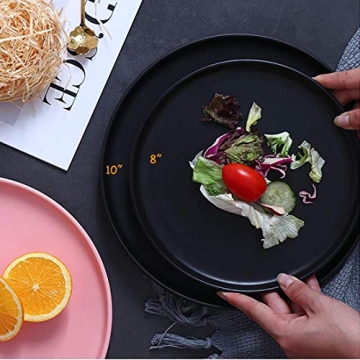 BonNoces Elegant Black Dinner Plates Set of 6
