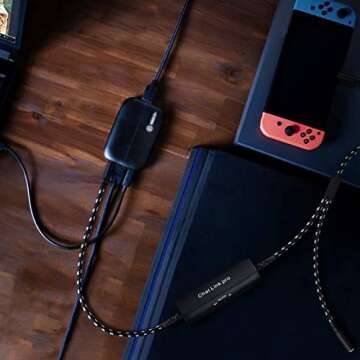 weishan HD60 S+ Chat Link Pro Cable Replacement for Elgato HD60 X, HD60PRO Capture Card, Chat Adapter Replacement for Nintendo Switch, Xbox One and PS5, with in-line Isolator