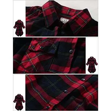 Match Women's Cozy Flannel Button Down Shirt