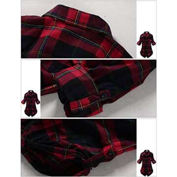 Match Women's Cozy Flannel Button Down Shirt