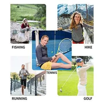 Soneven Womens Golf Shirts Moisture Wicking Long Sleeve Polo Shirts Collared V-Neck Golf Polos Shirts