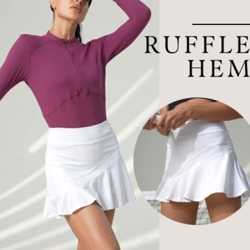 Ekouaer Stylish Tennis Golf Skirt for Active Women