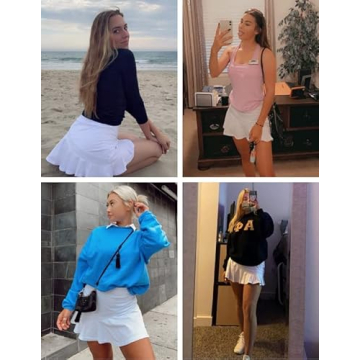 Ekouaer Stylish Tennis Golf Skirt for Active Women