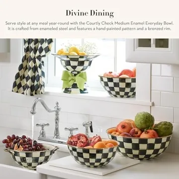 MACKENZIE-CHILDS Enamel Everyday Bowl for Stylish Entertaining