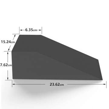 StrongTek Yoga Foam Wedge Blocks (Pair) Soft Wrist Wedge, Supportive Foot Exercise Accessories, Balance, Strength, Yoga Strap, Pilate, Fitness, Squat, Pushup, Plank, EVA Riser yoga block set (black)