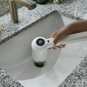 SonicPower Electric Spin Scrubber, Handheld & Ergonomic, IPx7 Waterproofing, 4 Multi-Purpose Attachments Included, Long Lasting Rechargeable Battery