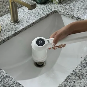 SonicPower Electric Spin Scrubber, Handheld & Ergonomic, IPx7 Waterproofing, 4 Multi-Purpose Attachments Included, Long Lasting Rechargeable Battery