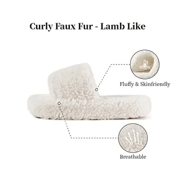 POSEE Fuzzy Memory Foam Slippers for Women - Cozy Comfort