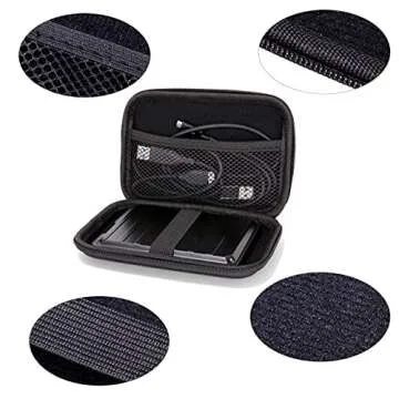 Ginsco 2pcs Hard Shell Travel Case for Seagate Portable 1/2TB 5TB External Hard Drive,for UnionSine 500GB/1TB Ultra Slim Hard Drive,Universal HDD Case for WD 1/2TB My Passport/Toshiba Canvio