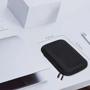 Ginsco 2pcs Hard Shell Travel Case for Seagate Portable 1/2TB 5TB External Hard Drive,for UnionSine 500GB/1TB Ultra Slim Hard Drive,Universal HDD Case for WD 1/2TB My Passport/Toshiba Canvio