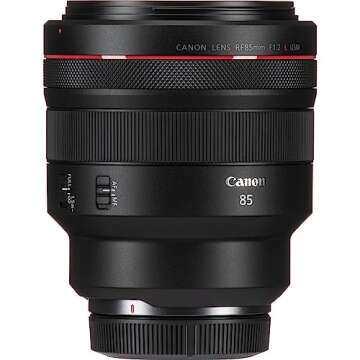Canon RF 85mm f/1.2L USM Lens (3447C002) + Filter Kit + Cap Keeper + Cleaning Kit + More (Renewed)