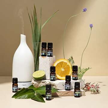 Cliganic Organic Essential Oils Set - Pure Aromatherapy Gift