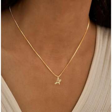 TITUTHIA Initial Necklaces for Women, Cute Gold Letter Ncklace Fashion 14K Gold Plated H Heart Pedant Choker Name Necklace Personalized Customized Monogram Necklace Jewelry for Womens Stuff Gifts