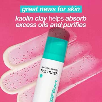Dermalogica Clear Start Blackhead Clearing Fizz Mask (1.7 Fl Oz) Purifying Pore Cleansing Mask with Kaolin Clay and Sulfur - Absorbs Excess Oil To Purify Skin