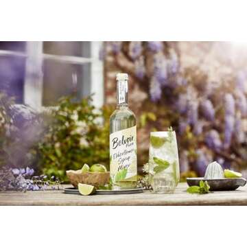 BELVOIR FRUIT FARMS Elderflower Syrup Mixer, 500ml (Pack of 1) | Refreshing Botanical Drink Mix | Perfect for Cocktails | Natural Flavor| No Preservatives| Made with Fresh Elderflowers